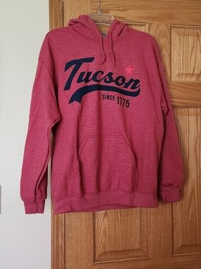 Gildan Red 'Tucson' Zip-Up Style Hooded Sweatshirt Unisex